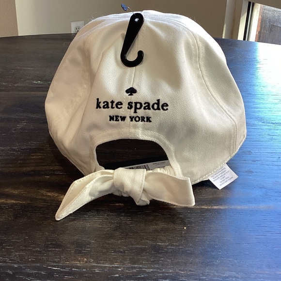 Kate Spade White Bow Baseball Cap NWT - Picture 2 of 7